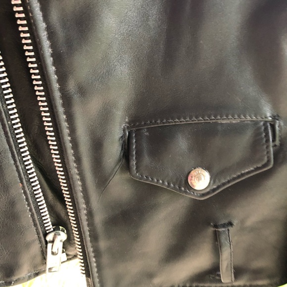 Women’s cropped Schott Perfecto leather jacket - Picture 4 of 5